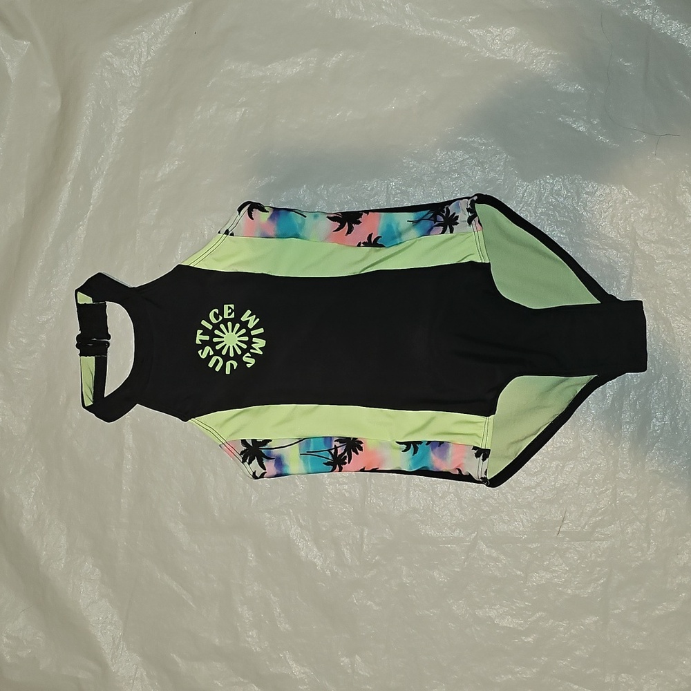 Justice Girls Halter, One Piece Swimsuit, Size XS-5/6 NWOT